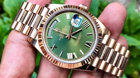 rolex 31 green dial|green dial Rolex president name.